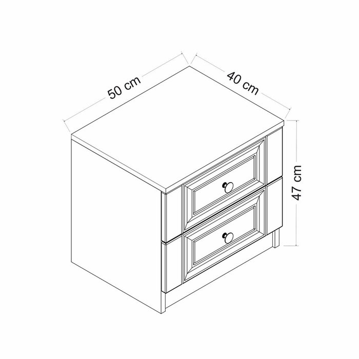 Hanah Home Mesita de Noche Kale - 4923 Blanco